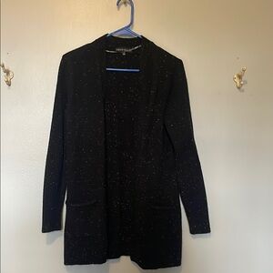 Love+Elle Open Cardigan - Black with Colored Specks